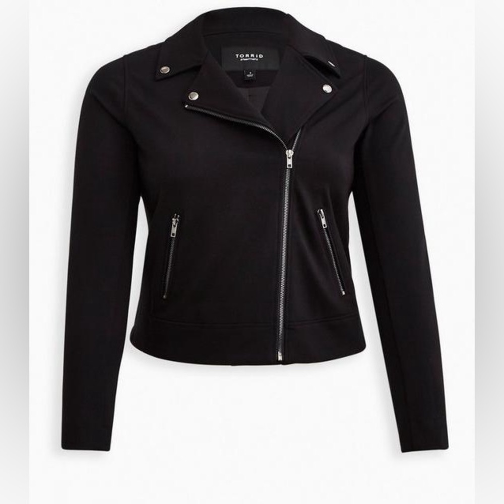 NWOT Torrid Moto Jacket - Luxe Ponte Black Size 4 Plus Size